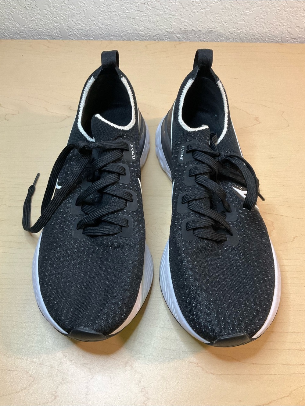 Nike React Infinity Run Flyknit Black White Running Shoes